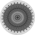 thumbnail image 1 of Ahgly Company Tapis Rond Lavable en Machine Intérieur Transitionnel Gris Loup Gris, 8 Pieds Rond, 1 of 7