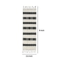 thumbnail image 5 of Elise 3 x 8 Shag Area Rug, Handwoven Wool, Ivory and Black Moroccan Design, 5 of 5
