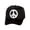 Black, variant on White Peace Sign Adjustable Trucker Hat - Black/White