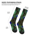 thumbnail image 2 of Lsque Peacock Feathers Pattern Sport Compression Socks for Men & Women 15-20 mmHg Knee High Nurse Pregnant Running Medical and Travel Athletic, 2 of 6
