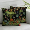 thumbnail image 2 of COMIO  Throw Pillow Cushion Cover - Green Jungle Pattern Animals Duplex Printing Fabric Luxury American Style Couch Sofa Pillow with Tassel for Living Room Bedroom 2pc, 2 of 6