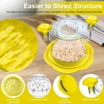thumbnail image 3 of Trituradora de pollo SURETIVIAN Large Twist con cepillo y tenedor, color amarillo, 3 of 7