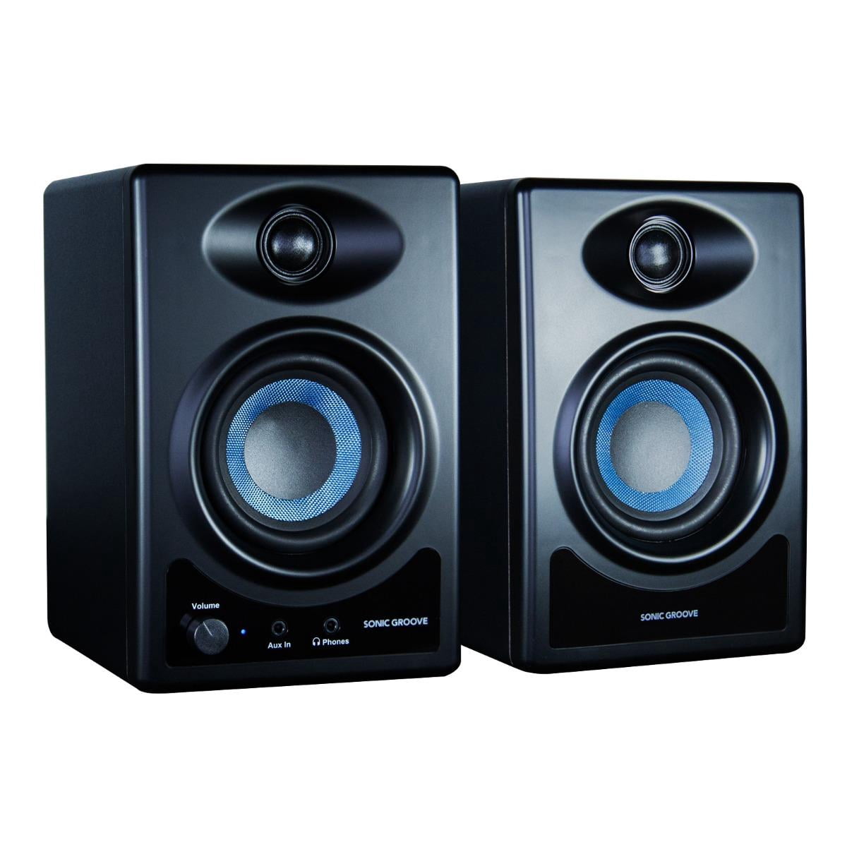 Clutch CL-SG3BT Sonic Groove 3.5" 2-Way Desktop Monitor Speakers with Stands Package