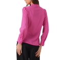 thumbnail image 3 of INSPIRE CHIC Women's Bow Tie Neck Tops Elegant Long Sleeve Business Work Office Blouse XS Hot Pink, 3 of 4