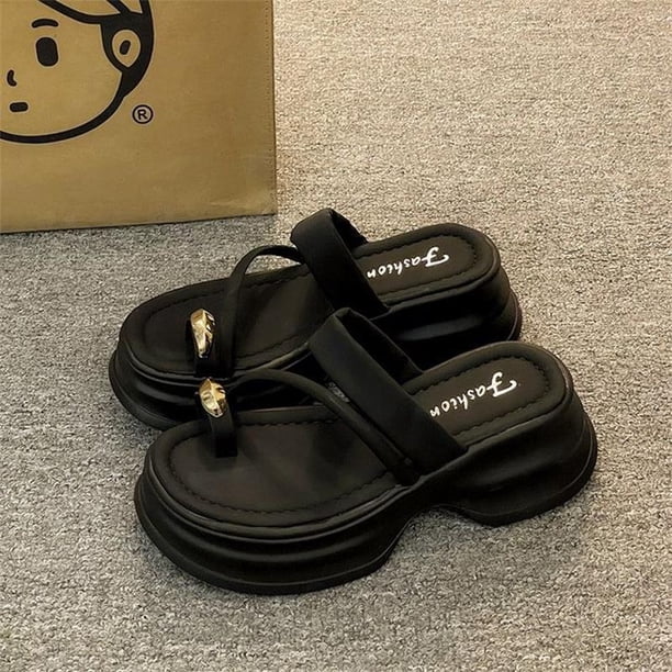 Zapatillas de mujer de tendencia Advanced Sense de 6 cm, suela gruesa, moda para el hogar, antideslizantes, sandalias para mujer, cómodas para verano