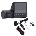 thumbnail image 1 of Cámara de salpicadero con pantalla de 2 pulgadas, 3 vías, HD 1080P, tres lentes, DVR para coche con visión nocturna, 1 of 12