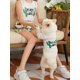 thumbnail image 5 of PETSIN 1pc Petsin Cactus Pattern Printed White Pet T-shirt, 5 of 5