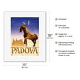 thumbnail image 2 of Padova Italy - Trojan Horse - The Pontifical Basilica of Saint Anthony of Padua - Vintage Travel Poster by Barbi-Benvignati c.1950s - Fine Art Rolled Canvas Print 11in x 14in, 2 of 4