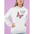 thumbnail image 2 of Future Is Bright Glitter Hoodie Women -Image by Shutterstock, Female x-Large, 2 of 4