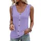 thumbnail image 1 of Camiseta sin mangas LIZALIG con cuello en V, sexy, casual, holgada, lisa, púrpura, para mujer, 1 of 4