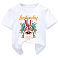 thumbnail image 1 of Gibobby Blusa Termica Niños pequeños, niñas, niños, año chino del conejo, letras de Año Nuevo chino, estampados, camiseta(Blanco, 12-18 Meses), 1 of 3