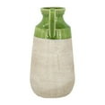 thumbnail image 5 of A&B Home Green and Ivory Two-Tone Ceramic Vase with Handle  6.1" x 5.7" x 11.8", 5 of 10