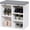White 5 Slots, variant on Entryway Shoe Bench with Storage & Cushioned Seat | Wooden Shoe Rack Organizer with Adjustable Shelves & Side Pockets for Hallway, Mudroom & Porch, Living Room