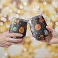 thumbnail image 2 of 12oz Stemless Wine Tumblers Colorful Halloween Icons Pattern Vacuum Insulated Stainless Steel Travel Tumbler Cups Mug with Lid and Straw for Champaign,Cocktail,Beer with Cleaning Brush, 2 of 5