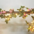 thumbnail image 5 of Bazyrey Artificial Rose Vine Garland - 6.6 Feet Silk Flower Garland for Home, Wedding, Party Decoration,Happy Halloween Thanks Giving Day Autumn Decorations, 5 of 7