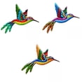thumbnail image 1 of 3 esculturas coloridas de colibrí para decoración de pared para jardín interior Zulema Escultura de arte de pared, 1 of 7
