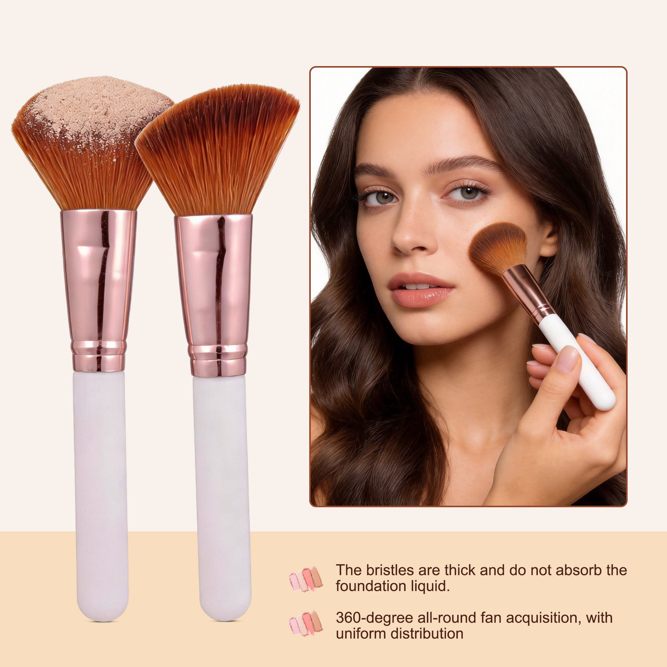 25Pcs Makeup Brushes Set, Professional Makeup Brushes Set for Eye and Face, Blush Eyeshadow Concealer Brushes Soft Cosmetic Brush Kit for Full Face Makeup, Beginner Friendly