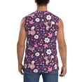 thumbnail image 4 of Kdxio Cute Squirrel Floral for Men's Muscle T-shirt,Sleeveless for Workout Running Athletic Gym Lounge Casual, 4 of 7