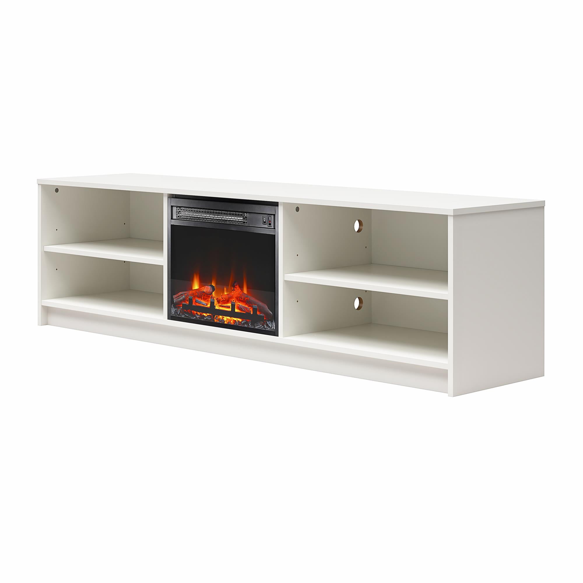 Mainstays Fireplace TV Stand, for TVs up to 75", White