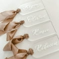 thumbnail image 3 of TETOU 50Pcs Acrylic Place Card for Wedding Frosting Acrylic Table Seating Cards Wedding Supplies - Green Ribbon, 3 of 6