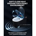 thumbnail image 4 of WinZo Smart Toilet,Modern Smart Toilet with Bidet Built In with Foot Sensor,Tankless Toilets Auto Open/Close Lid with Dryer,ADA Comfort Height Heat Seat,Instant Warm Water,Power Outage and Flush Grey, 4 of 9