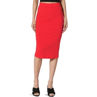 KAFFE Donna Denim Skirt Pencil Silhouette Midi Length High-Waisted Slim Fit, Gesso, 34