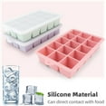 thumbnail image 5 of 3 Pieces Ice Cube Mold, Silicone Ice Cube Tray XL With Lid, Stackable And Dishwasher Safe Ice Cube Molds, For Beer,Wine And Baby Snack Included (3 Color, Set Of 3(18 Ice Cubes)), 5 of 8