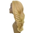 thumbnail image 5 of LUXLUXE Cleo Wavy Layered 21 in Long 4X4 Hand Tied Lace Front Wig, Heat Resistant Fibers,Golden Blonde, 5 of 9