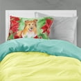 thumbnail image 2 of Sheltie Poinsettas Fabric Standard Pillowcase, 2 of 2