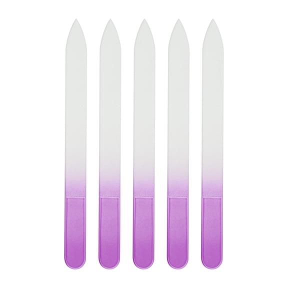 Unique Bargains 5 Pcs Durable Glass Nail Files Purple