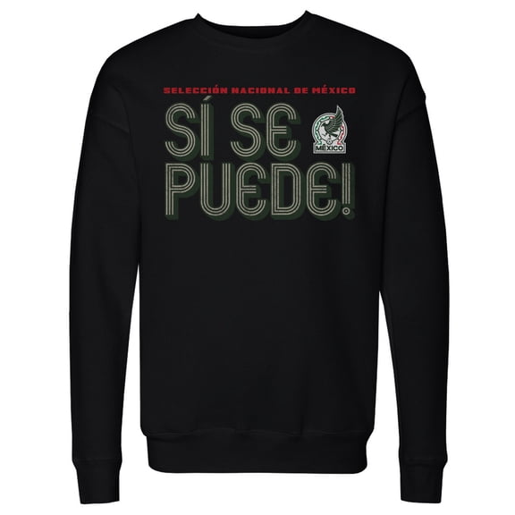 Men's 500 Level  Black Mexico National Team Si Se Puede Inline Bold Pullover Sweatshirt