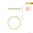 thumbnail image 5 of ANGARA Lab Grown Aeon Diamond Half Eternity Wedding Ring for Women in 14K Yellow Gold (Size-1.2mm| Color-F-G| Clarity-VS) | Anniversary, Jewelry Gift for Women | Lab-Grown Diamond Ring, 5 of 7