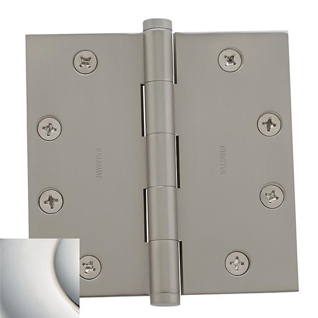 4.5 x 4.5 in. Square Corner Hinge, Polished Nickel With Finish