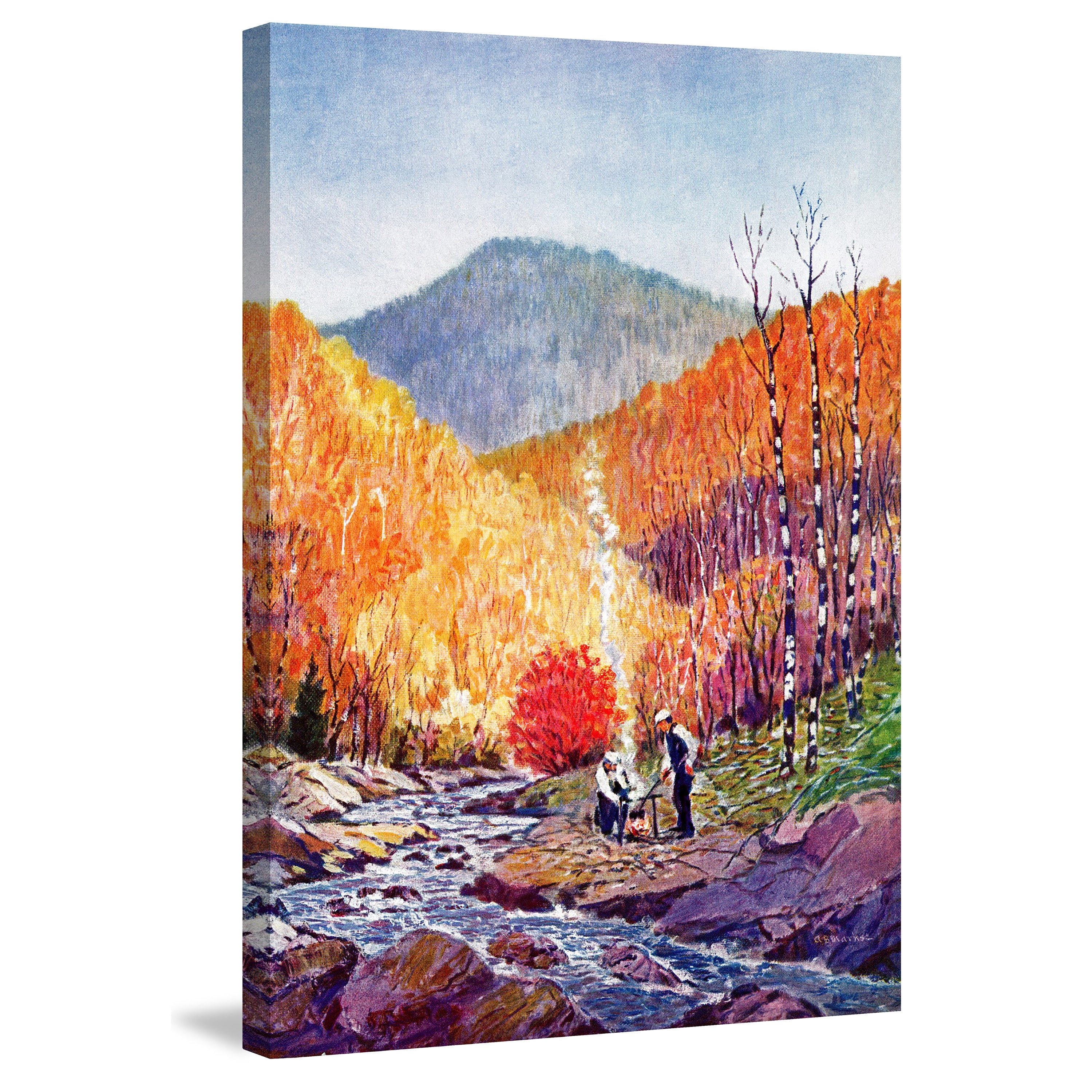 "Autumn View" Painting Print on Wrapped Canvas