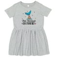 thumbnail image 3 of Inktastic 4th Birthday Mermaid Tail Girls Girls Toddler Dress, 3 of 5