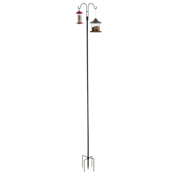 Heavy Duty 9FT Shepherd's Hook 8 Pack, Double Hanging Bird Feeder Pole for Outdoor Garden Decor
