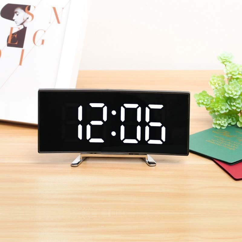 Homgreen Digital Alarm Clock for Bedrooms, Bedside Clock with 6 Levels of Brightness, Snooze,12