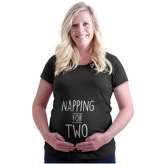 Napping for Two Expecting Sleeping Women's Maternity T Shirt Tee Brisco Brands 2X