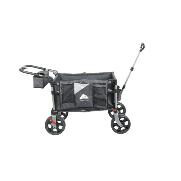 Wagon tout-terrain à pousser et tirer Ozark Trail, pliable, noir