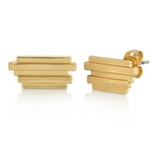Michelle Campbell Jewelry Women's Canyon Stud Earrings, Brass with 14k Yellow Gold overlay
