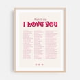 thumbnail image 2 of Ways to say I love You Pink - Typography Quote Inspirational Motivational Unframed Wall Art Print 24 x 32 inches, 2 of 4