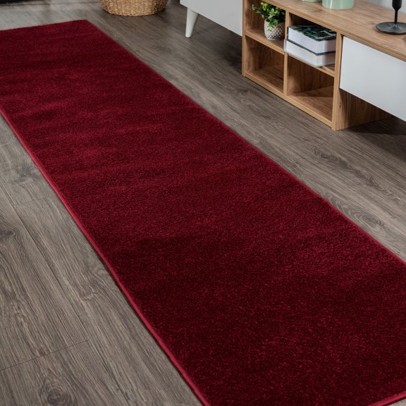 JONATHAN Y SUPERSOFT 2 x 10 Runner Rug, Haze - Dark Red, SEU100Q-210