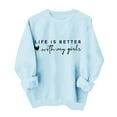 thumbnail image 2 of Ounisa Love Heart Graphic Sweatshirt for Women Floral Printed Vintage Long Sleeves Shirt Crewneck Hoodie Loose Pullovers Tops, 2 of 6
