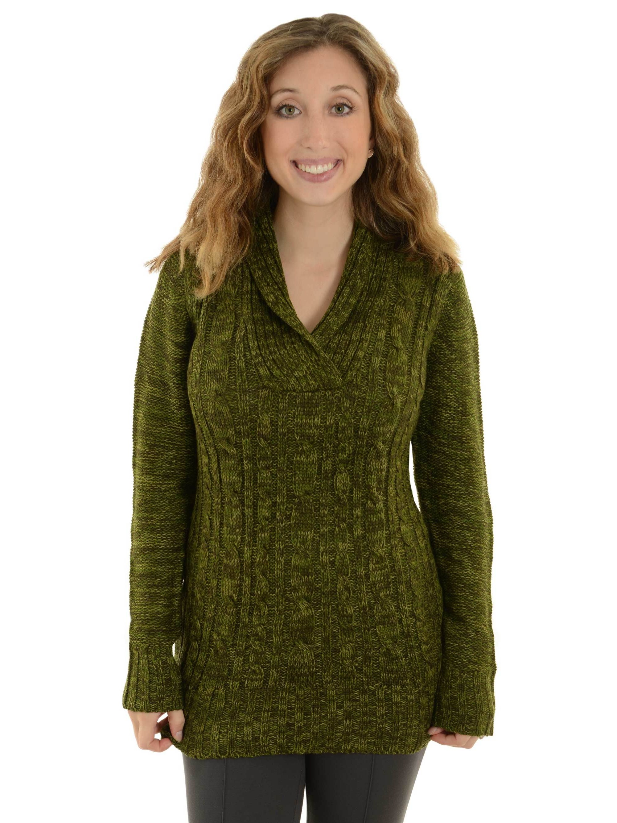 green pullover women's