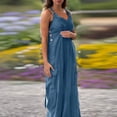 thumbnail image 5 of Baggy Overalls for Women Loose Fit Summer Casual Wide Leg Jumpsuits with Pockets Long Cargo Pants Oversized Rompers Blue M, 5 of 6