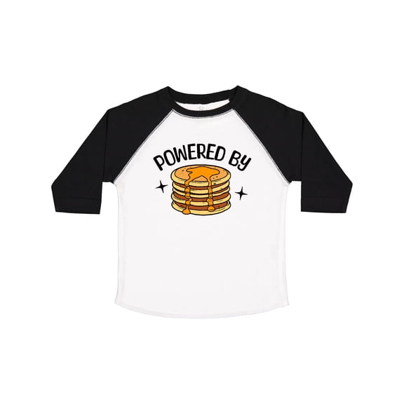 Inktastic Powered by Pancakes Boys or Girls Toddler T-Shirt