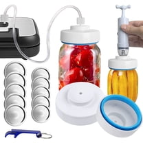 Jar Vacuum Sealer for Mason Jars and Accessory Hose Compatible with FoodSaver Vacuum Sealer , Jar Vacuum Sealing Attachment Kit for Regular & Wide Mouth Canning Jars ,with Manual Portable Vacuum Pump