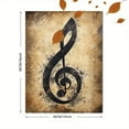 thumbnail image 3 of Music Note Decor Canvas Painting， Treble Clef Art Print， Suitable for Decorating Living Room， Bedroom， Music Studio， Office，, 3 of 8