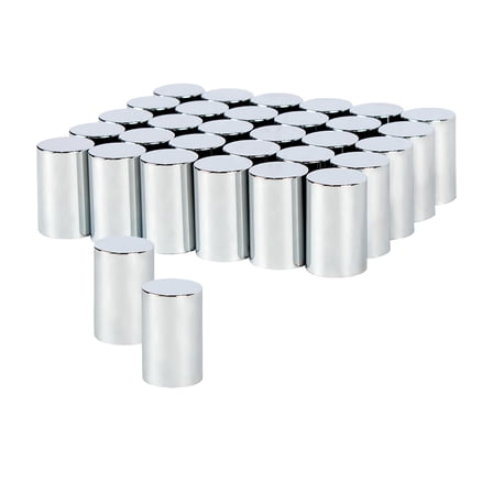 United Pacific 10749CB Chrome Cylinder Hubcap Nut Cover For 1999-2018 Chevy & GMC 2500 & 3500 - Push-on (Color Box of 32)