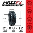 thumbnail image 2 of MASSFX 25x8-12 Front (2) & 25x10-12 Rear (2) Tires for ATV, UTV, & SxS (4-pk), 2 of 9